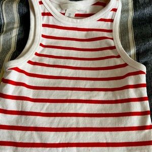 HM crop tank striped